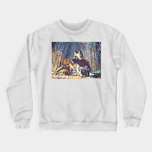 African Painted Dog Crewneck Sweatshirt